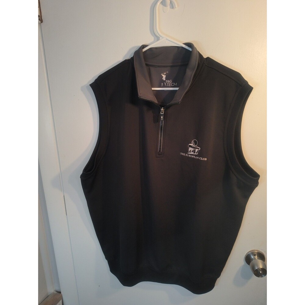 Fairway & Greene F&G Tech Golf Vest Mens XL The European Club Ireland Gray Q-Zip